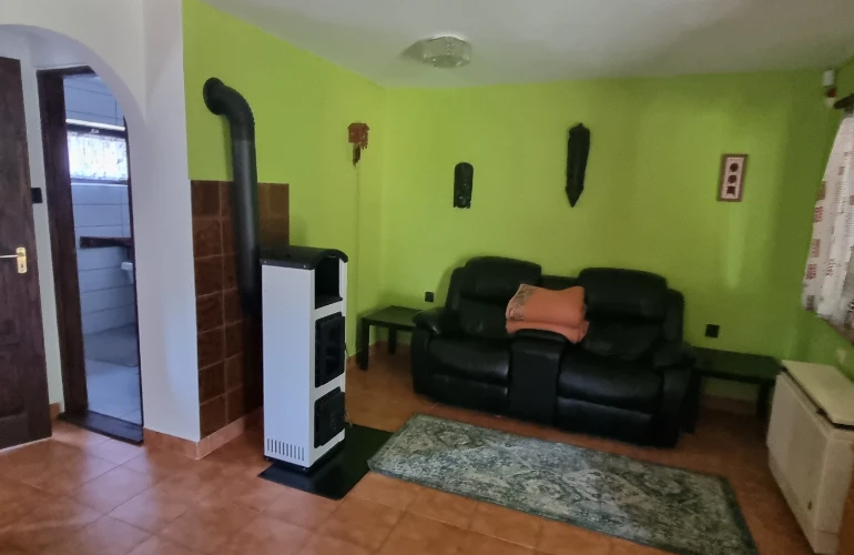 Nappali zöld falakkal